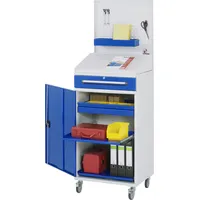 Rau Beistellschrank Stehpult 04, B650xT520xH1235/1345/1895mm, mobil