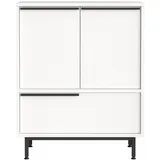 [en.casa] Kommode Vesanto 91x75x36 cm Weiß