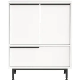 [en.casa] Kommode Vesanto 91x75x36 cm Weiß