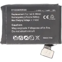 AccuCell Akku passend für Apple Watch 3 38mm, Li-Polymer, 3,82V, 270mAh, 1,0Wh, built-in, ohne Werkzeug
