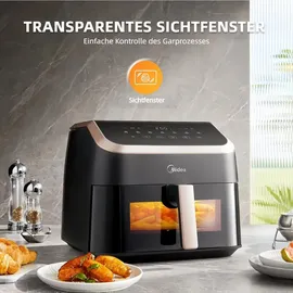 Midea Heißluftfritteuse MF-CY85K schwarz/roségold