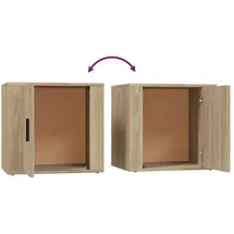 vidaXL Nachtschrank 2 Stk. Sonoma-Eiche 50 x 39 x 47 cm Beige
