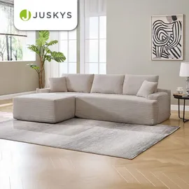 Juskys Sofa Coredo Links Cord Taupe