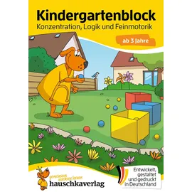 Hauschka Verlag Kindergartenblock ab 3 Jahre – Konzentration, Logik, Feinmotorik