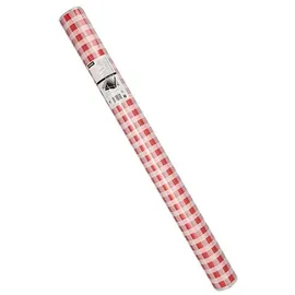 Papstar Tischdecke Folie Karo 80 x 5000 cm Rot-weiß