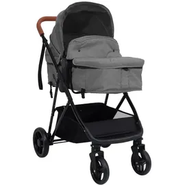 vidaXL 2-in-1 Kinderwagen hellgrau und schwarz 10335