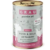 Grau GmbH Schlemmertöpfchen getreidefrei 24 x 400 g - Huhn & Kalb