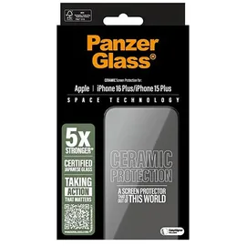 Panzer Glass Ceramic Displayschutz für iPhone 16 Plus/15 Plus
