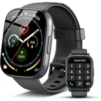 Smartwatch Herren Damen, 1.95" HD Smart Watch Mit Bluetooth Anruf, 110+Sportmodi