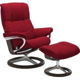 Stressless Stressless® Relaxsessel »Mayfair«, (Set, Relaxsessel mit Hocker), mit Hocker, mit Signature Base, Größe S, M & L, Gestell Wenge, rot
