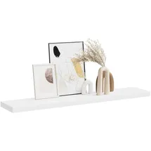 vidaXL Wandregal 120 x 23,5 x 3,8 cm Weiß