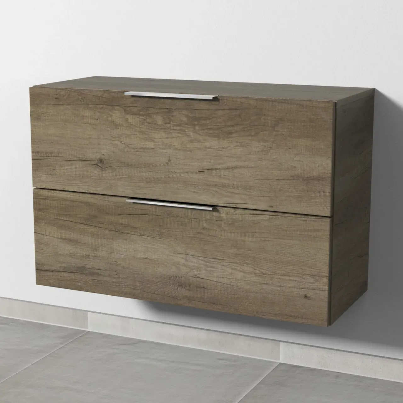 Sanipa 4balance Anbauschrank mit 2 Auszügen, Eiche-Nebraska, DG10937 DG10937