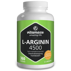 L-ARGININ HOCHDOSIERT 4.500 mg Kapseln 360 St