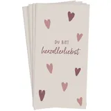 Grafik Werkstatt Taschentücher mit Spruch | Geschenkidee | 10 Stück | Du bist herzallerliebst