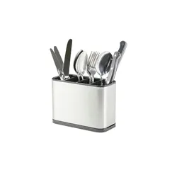 KHG Besteck- Organizer- Box   , silber , Edelstahl,Kunststoff , Maße (cm): B: 9 H: 13