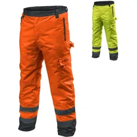 Neo Tools Profi Thermo Warnschutzhose Warnhose orange gelb Arbeitshose Warnschutz Sicherheitshose M -