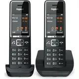 Gigaset WIRELESS PHONE COMFORT 550 DUO BLACK CHROME L36852-H3001-D204, Telefon, Schwarz