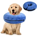 Aufblasbar Halsband für Haustier, Hunde Schutzkragen Krägen, Inflatable Pet Collar, Weich Einstellbar Bequem Halskragen für Hunde und Katzen Genesung Nach Operationen, Anti-Bite/Lick (L)