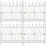 deluke Gartenzaun 124 x 116 cm Antik-Braun