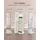 Songmics Schmuckschrank mit LED und Spiegel 360° drehbar grau/weiß