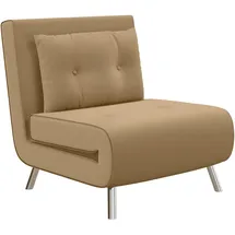 Homcom Schlafsessel mit Bettfunktion, Einzelsofa mit Kissen Samtoptik