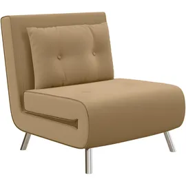 Homcom Schlafsessel mit Bettfunktion, Einzelsofa mit Kissen Samtoptik