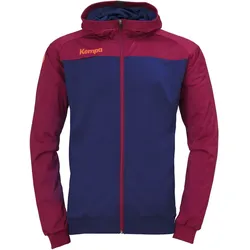 Kempa Prime Multi Trainingsjacke mit Kapuze deep blau/deep rot 152