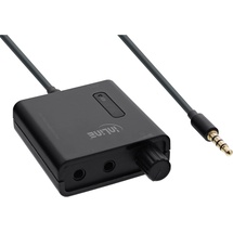 InLine Mobiler Stereo Kopfhörer-Verstärker mit Bass-Boost, 3,5mm Klinke, 1x IN