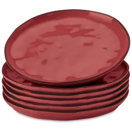 Mirabeau Dessertteller Biarré 6er Set rot