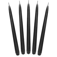 Partydeco Spitzkerze 24 cm schwarz 10 St.