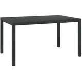 vidaXL Gartentisch 150 x 90 x 74 cm Schwarz