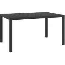 vidaXL Gartentisch 150 x 90 x 74 cm Schwarz