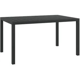 vidaXL Gartentisch 150 x 90 x 74 cm Schwarz