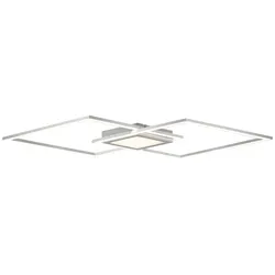 LED Deckenleuchte, stahl, flach, rechteckig, warmweiß