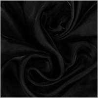 maDDma Stoff Organza Tüll Kostümstoff Chiffon Floristik 1 x 1,4 m Meterware, schwarz schwarz