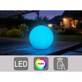 Trio Solar Außenleuchte Kunststoff Ø 20 cm inkl. 0,5 W LED Farbwechsler weiß