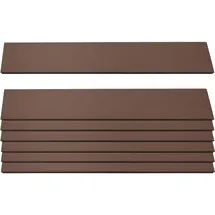 MCW Windschutz 7er Set Latten 90 x 16 cm Braun WPC