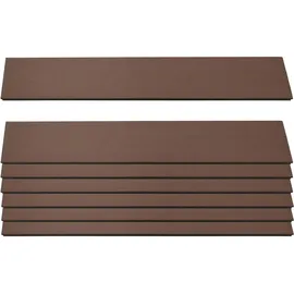 MCW Windschutz 7er Set Latten 90 x 16 cm Braun WPC