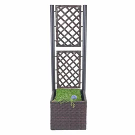 Mendler Rankkasten HWC-D76 142 x 43 x 43 cm Braun