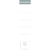 Exacompta 5358E 10er Pack Ordner-Rückenschild. Etiketten 50 x 180 mm selbstklebend für Ordner weiß mit Beschriftungslinien