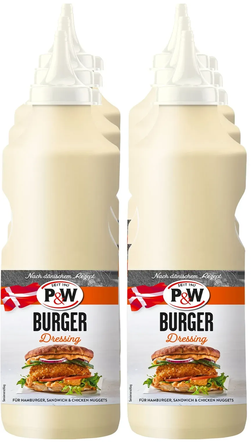 P&W Burger Dressing 900 g, 6er Pack