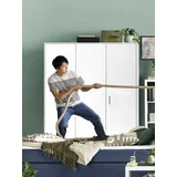 Drehtürenschrank MIRAY 120 x 196 x 54 cm Weiß