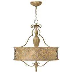 Kronleuchter Hängelampe Deckenleuchte Champagner-Farbe D 53,3 cm Esszimmerlampe