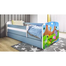 raumhirsch furniture Kinderbett Safari 80 x 180 cm Holzwerkstoff blau