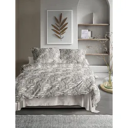 Bettwäsche IRISETTE "Lotus 8569", beige (natur), B/L: 135cm x 200cm, , Satin, B/L: 80cm x 80cm, Satin, Obermaterial: 100% Baumwolle, Bettwäsche, atmungsaktiv