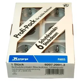 Kopp Einbausteckdose 6 St. Silber