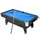 Vevor Billardtisch 213 cm moderner Spieltisch mit verstellbaren Füßen, komplettes Set inkl. Bällen/Queues/Ständer/Kreide/Bürste, für Spielzimmer Freizeiträume schwarz mit blauem Tuch