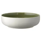studio round North in Matte white/Shiny moss