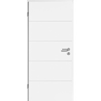 Zimmertür (5505) Straight Line Weiß Röhrenspan 61 cm x 211 cm Anschlag Links