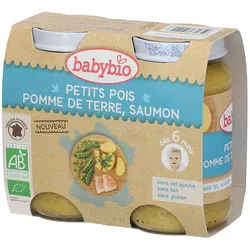 Babybio - Erbsen, Kartoffeln & Lachs - Ab 6 Monaten - Bio